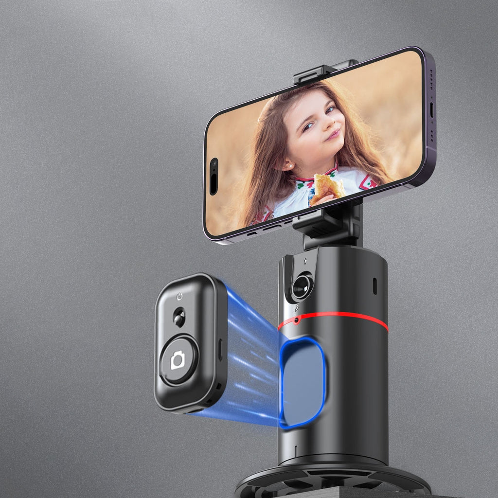AI Auto Tracking Stabilizer side view - smartphone gimbal mount
