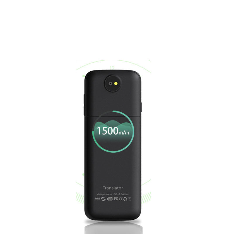 AI Voice Translator black color - compact portable translation device
