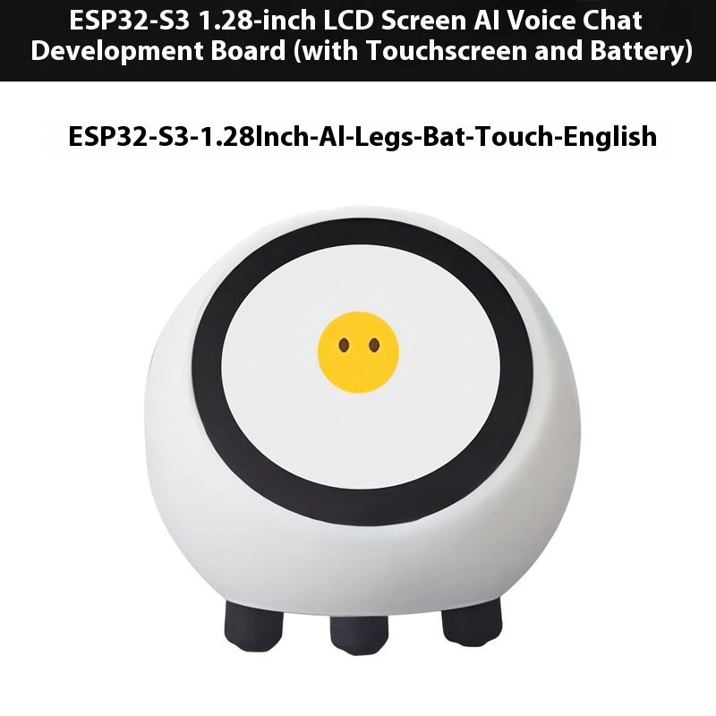 ESP32-S3 development board with a smiley face on a white background