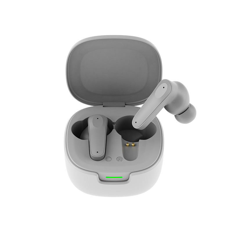 AI Translation Earbuds gray color - wireless multi-language communication device
