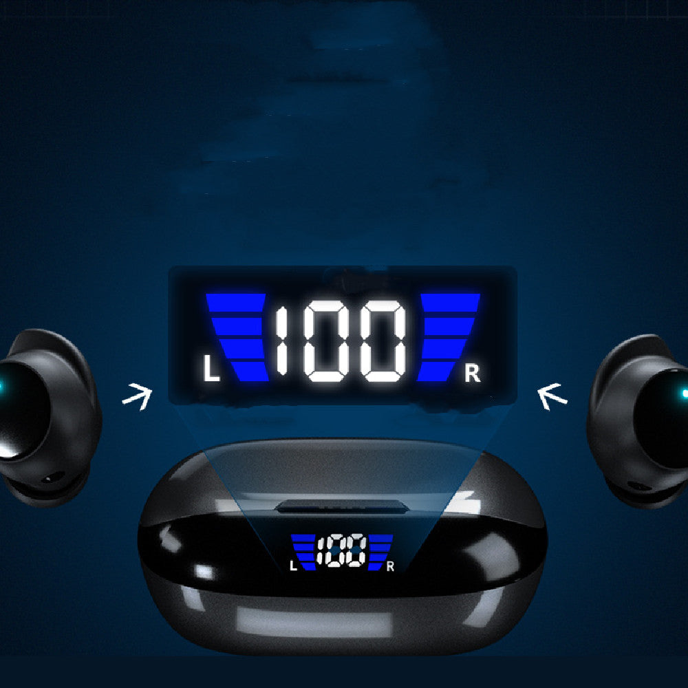 Digital speedometer with blue and white display on a dark background