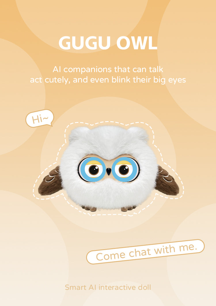 AI Plush Owl Toy - Interactive Dialogue & Early Education