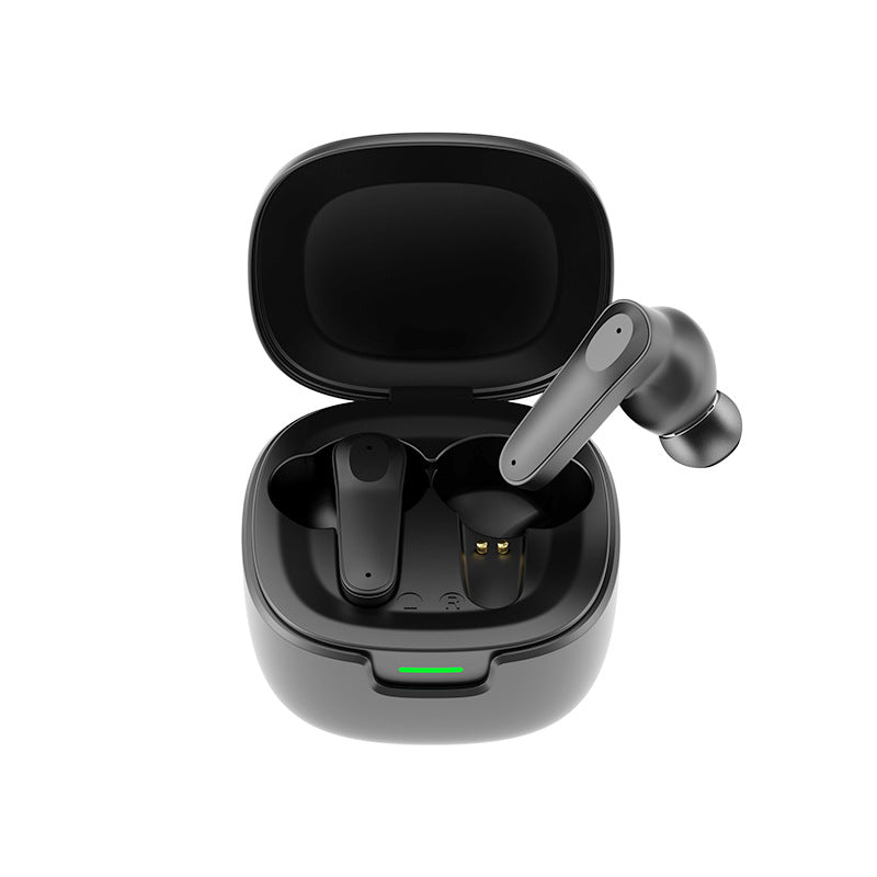 AI Translation Earbuds black color - in-ear binaural translator headphones
